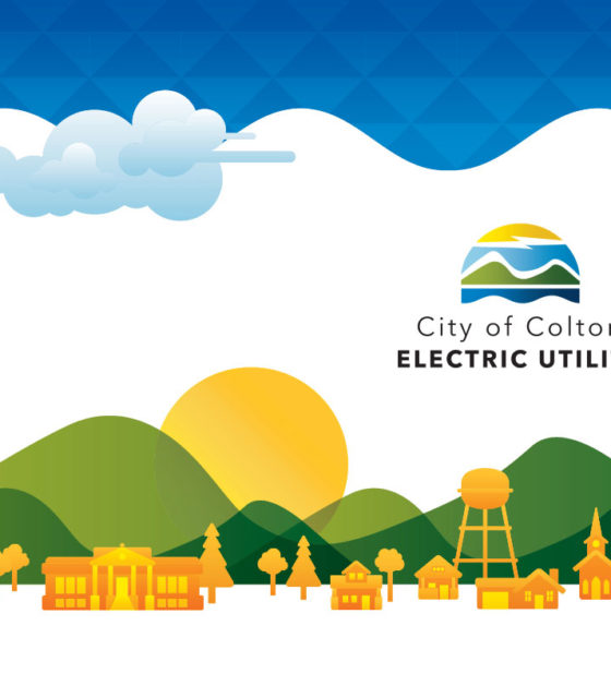 City of Colton Electric Utility illustrated cityscape