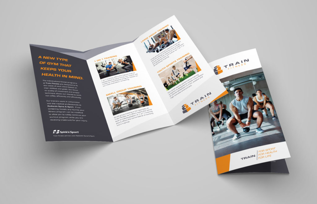 Train Fitness trifold brochure